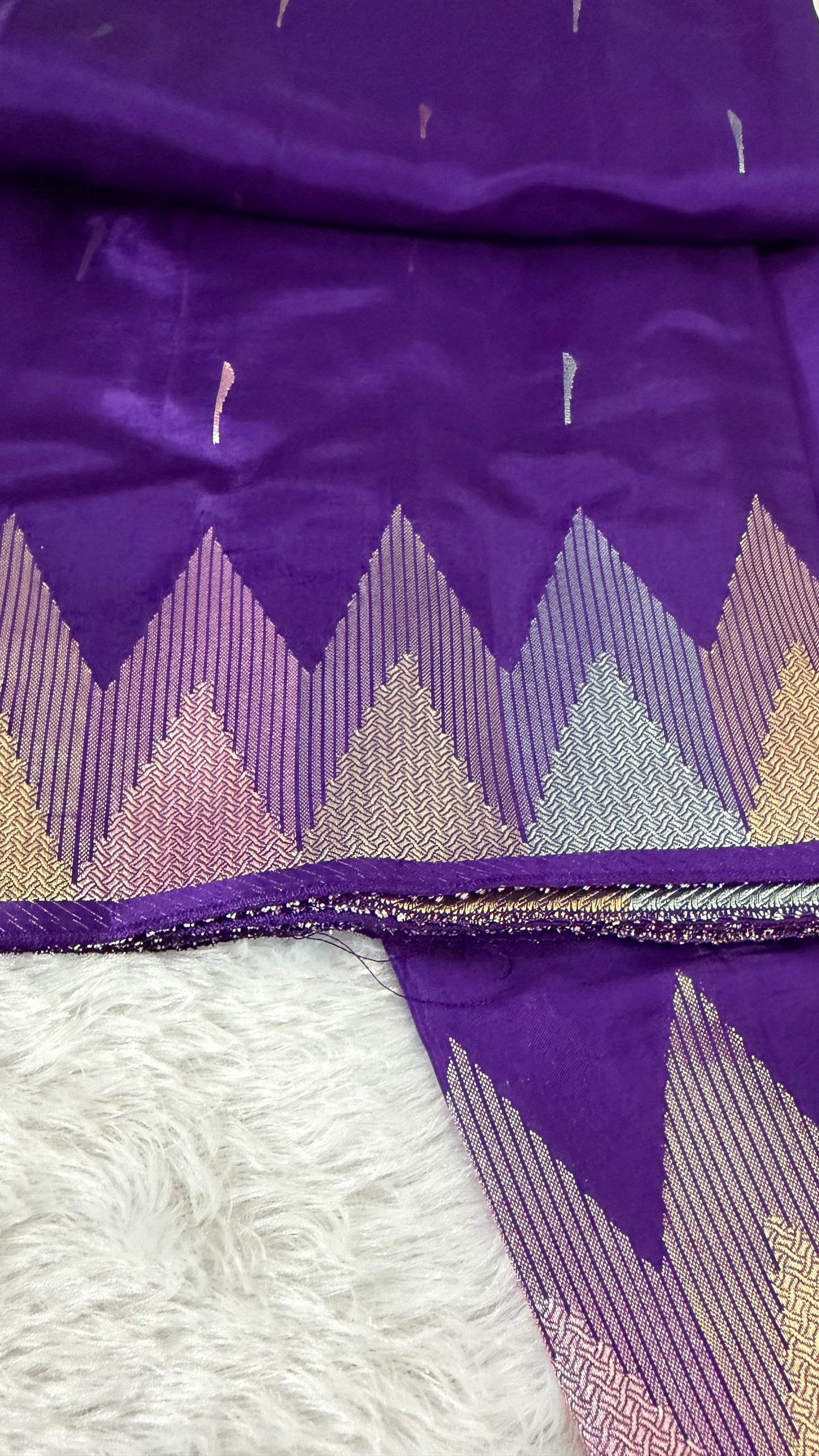 LABH-UG02 VIOLET MUGA CREPE SILK SAREE.