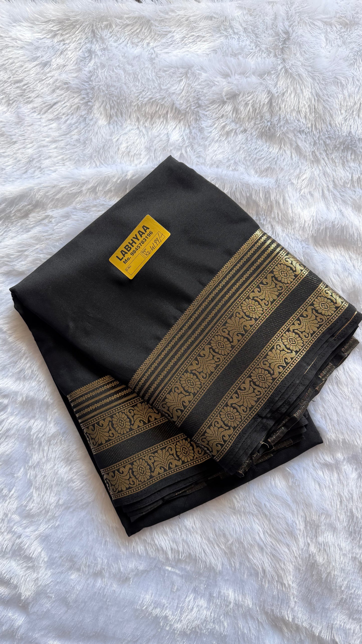 BLACK PREMIUM CREPE SILK SAREE