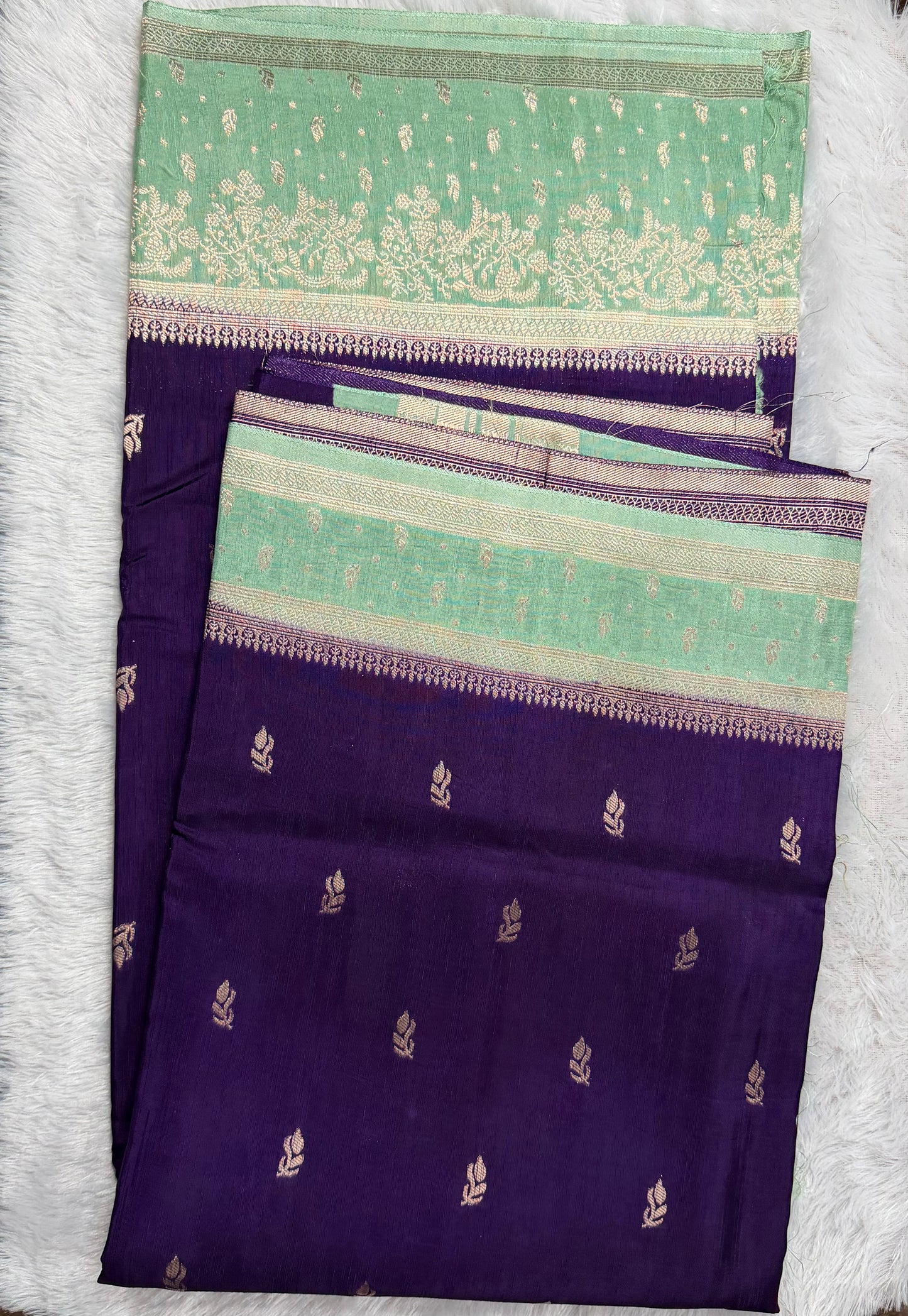 LABH-UG05 DEEP PURPLE TUSSAR CREPE SILK SAREE.