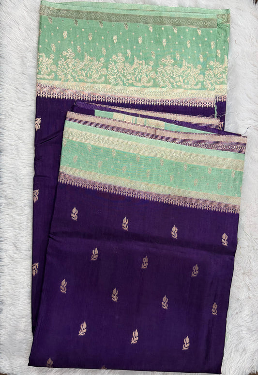 LABH-UG05 DEEP PURPLE TUSSAR CREPE SILK SAREE.