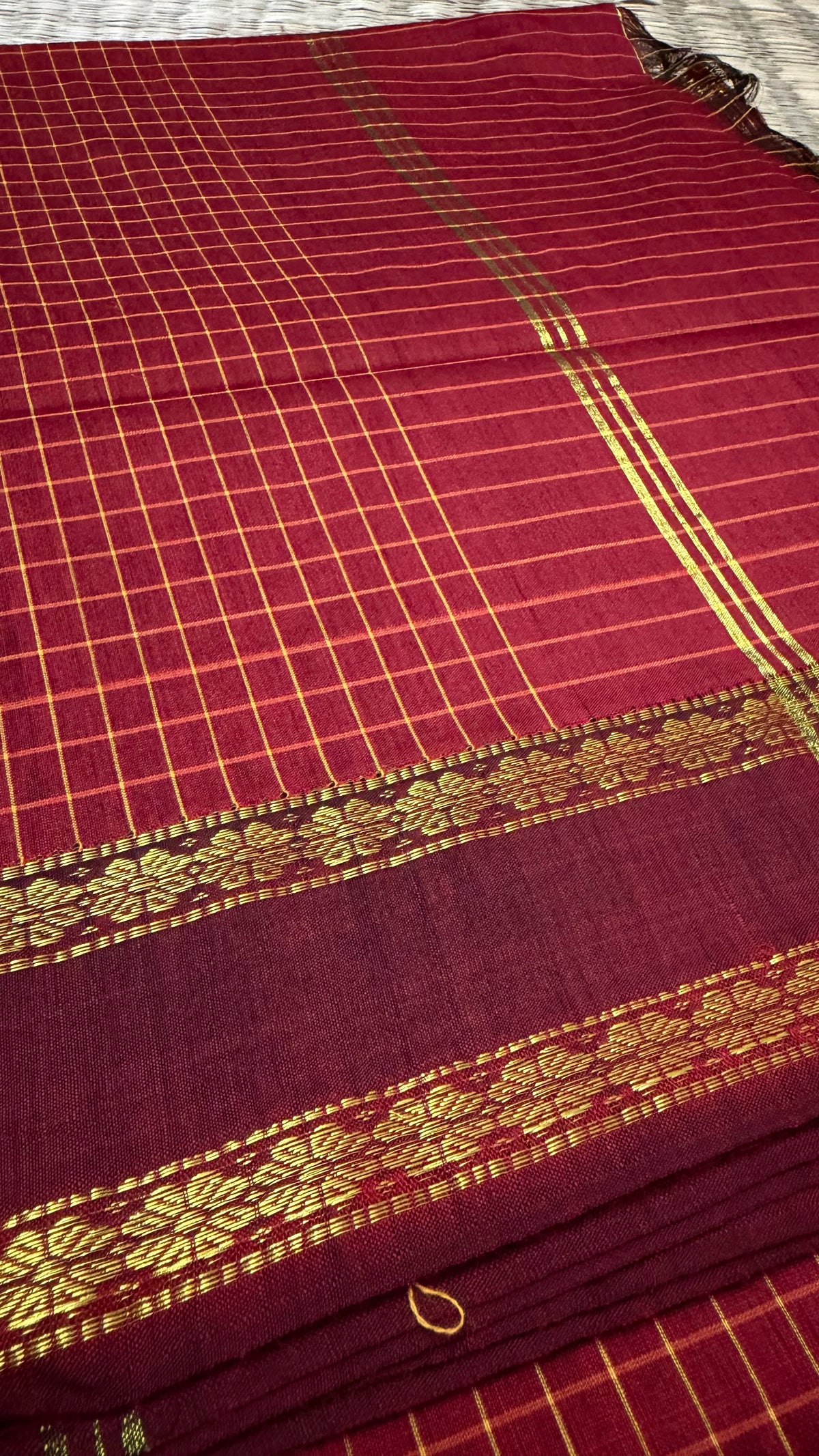 Red Aarani Cotton.