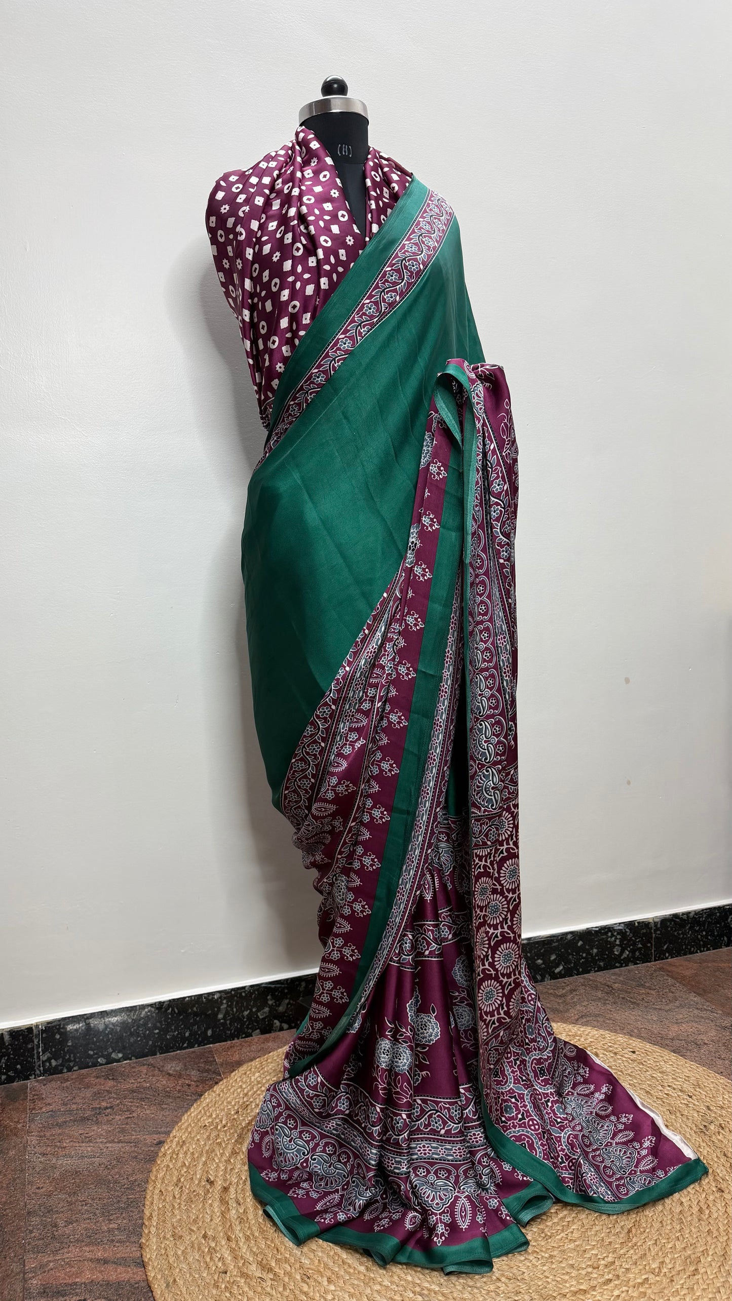 Green Modal Silk Saree.