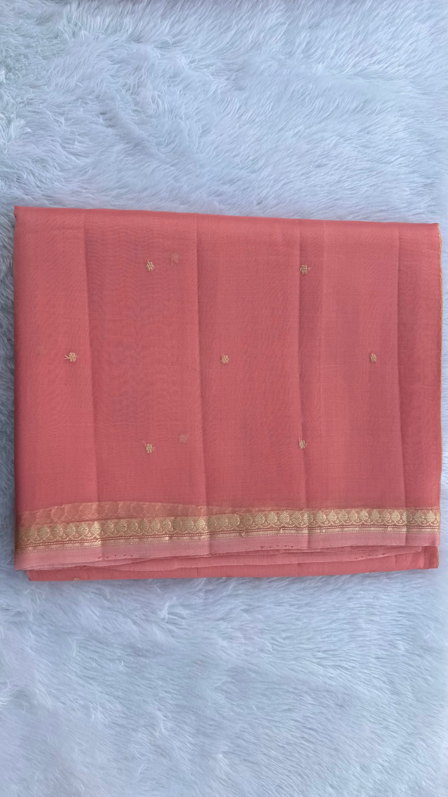 Soft Baby Pink Banarasi Pure Kora Silk.