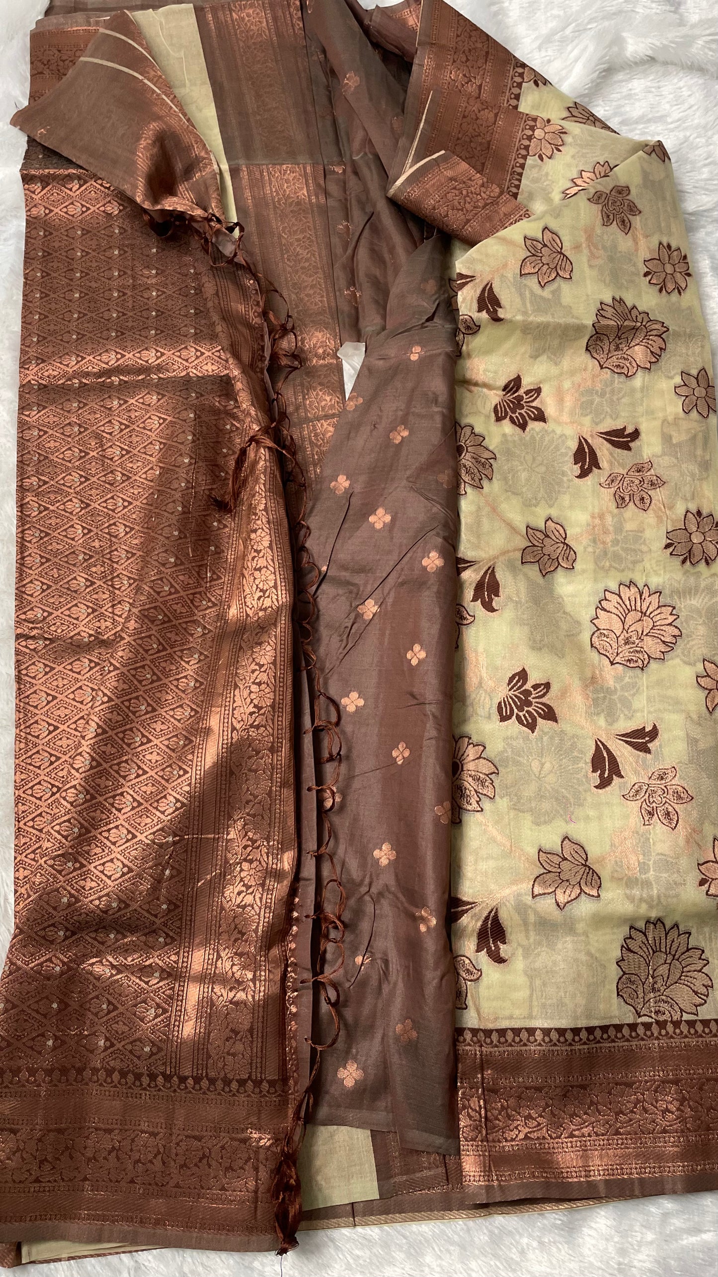 BROWN SILK SAREE