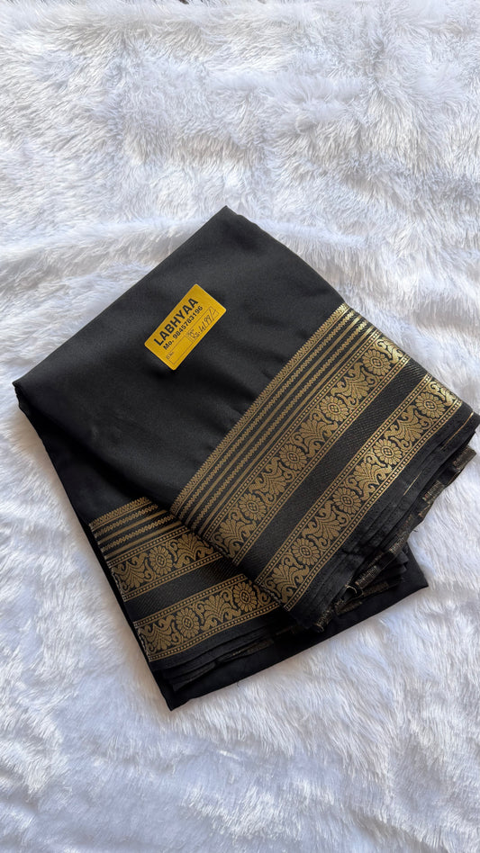 BLACK PREMIUM CREPE SILK SAREE