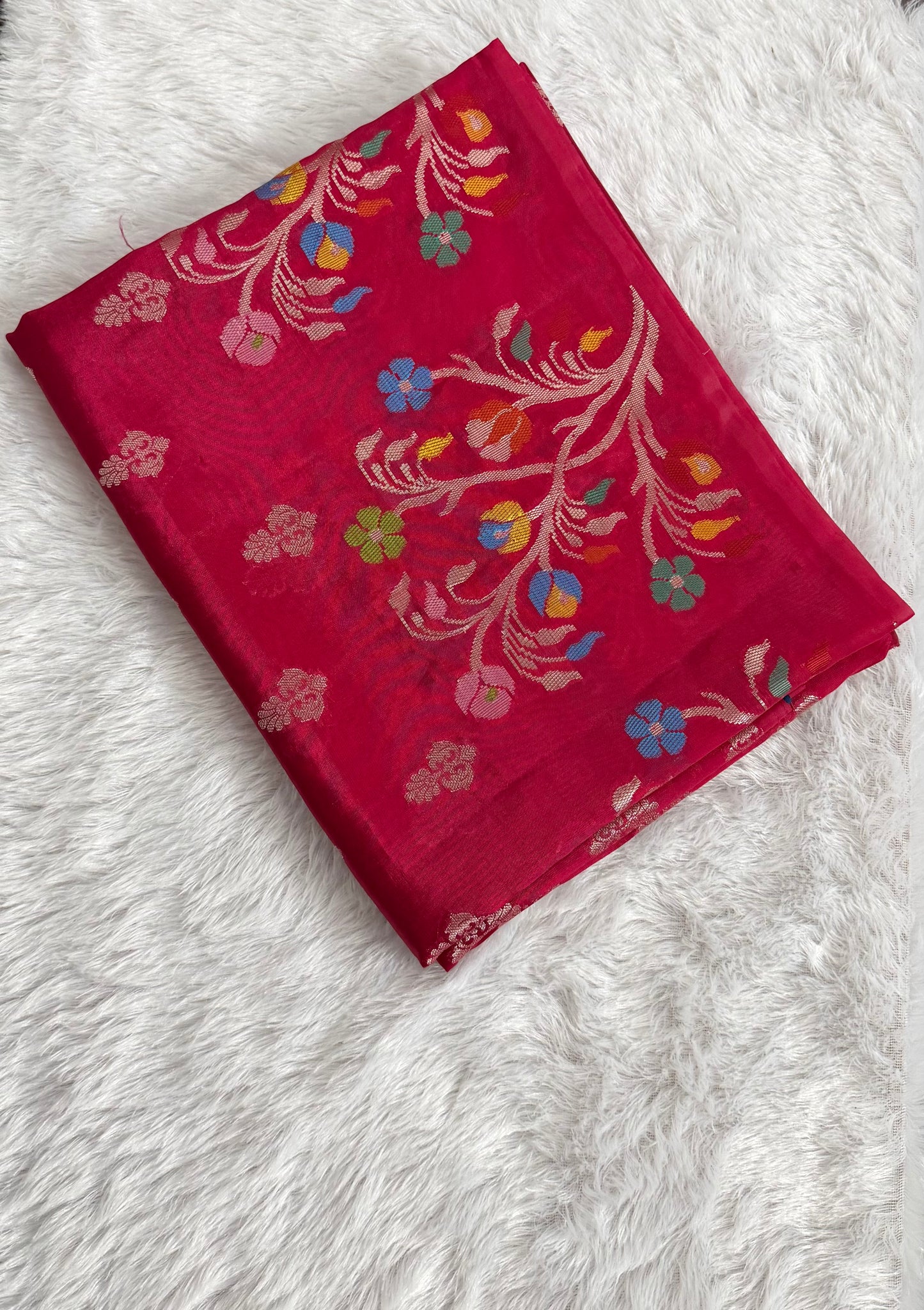 LABH-UG04 PINK PAPER SILK SAREE.