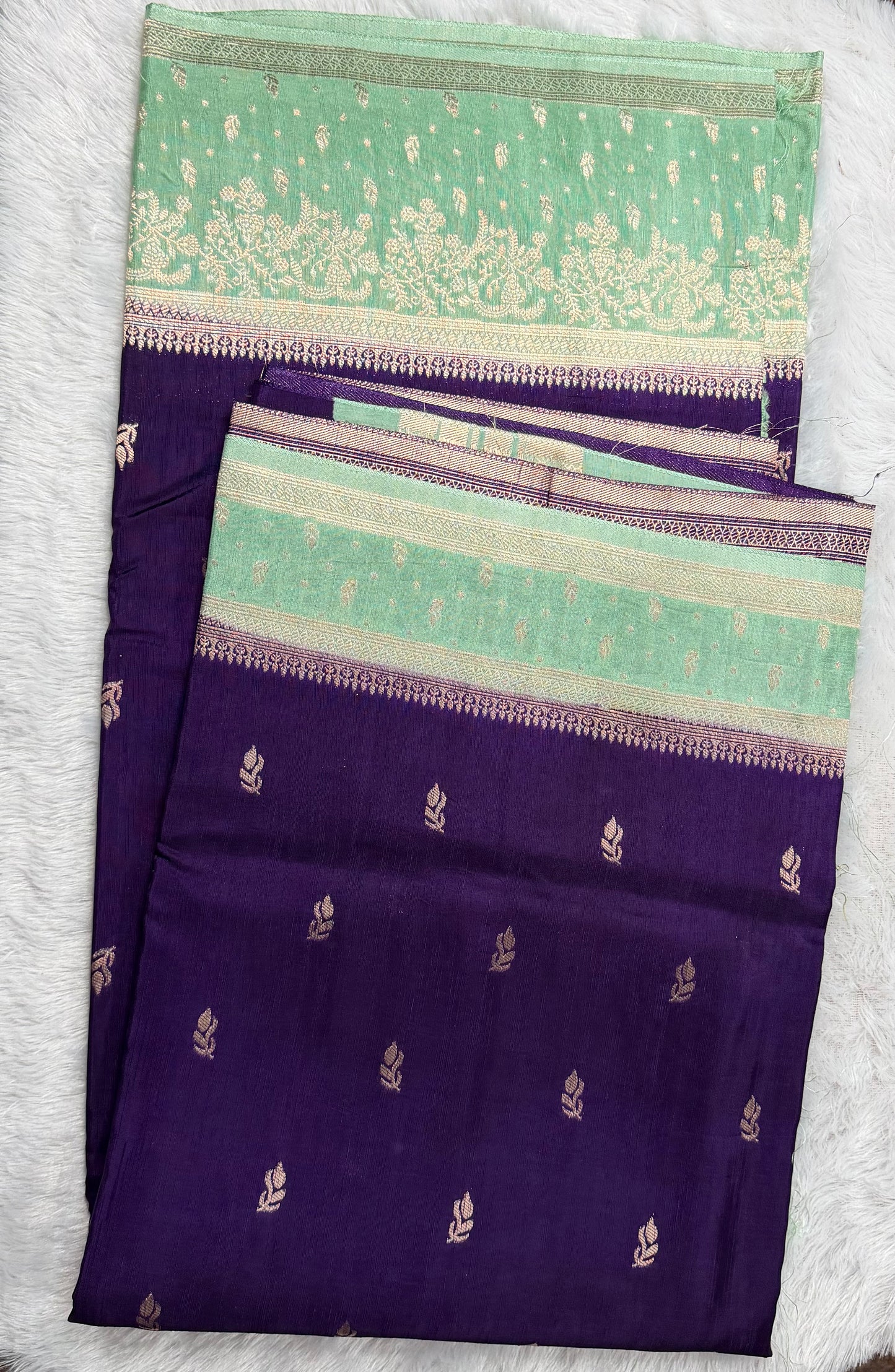 LABH-UG05 DEEP PURPLE TUSSAR CREPE SILK SAREE.