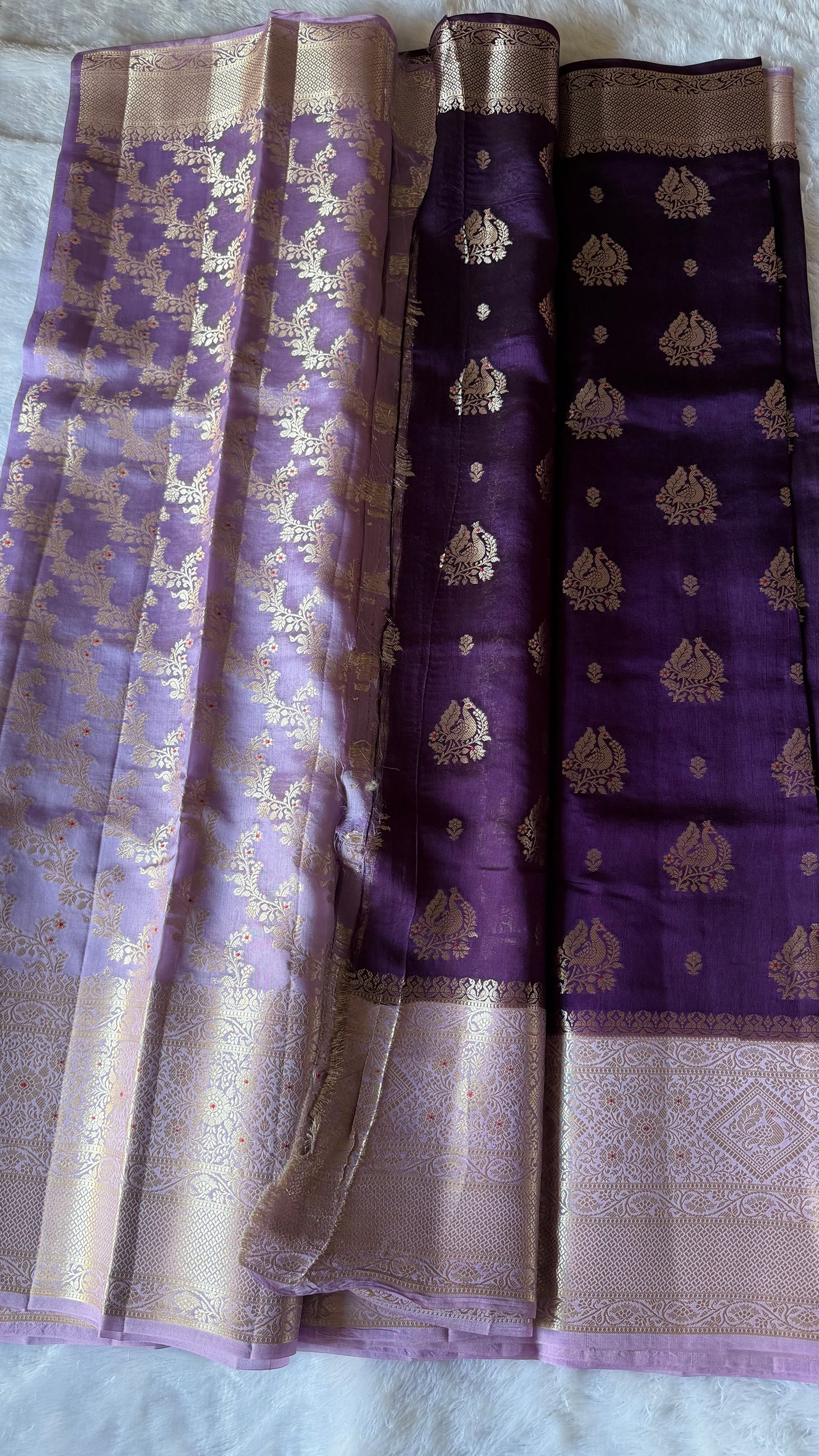 LABH-UG01 DEEP ROYAL PURPLE PURE RAW MANGO SILK SAREE