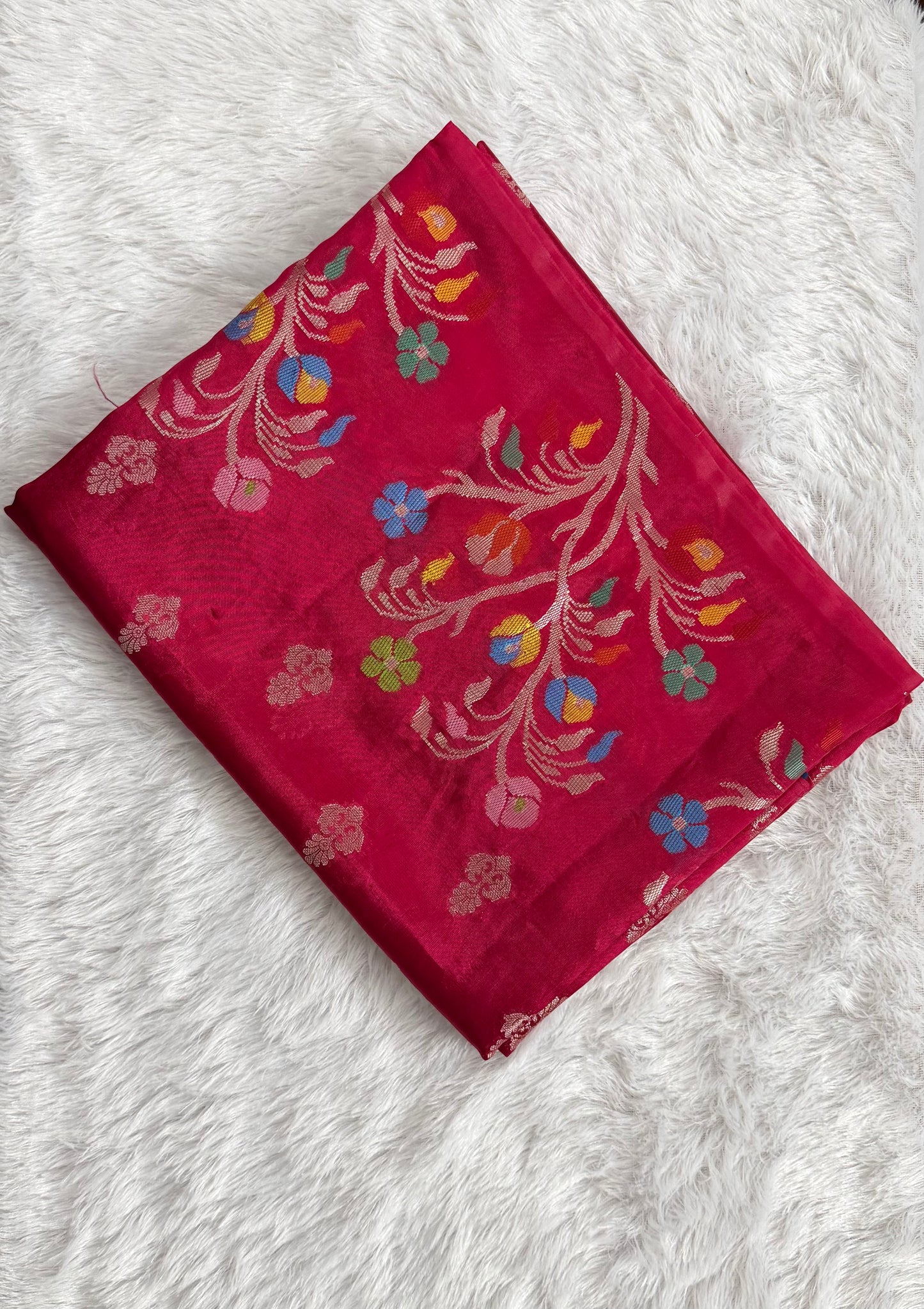 LABH-UG04 PINK PAPER SILK SAREE.