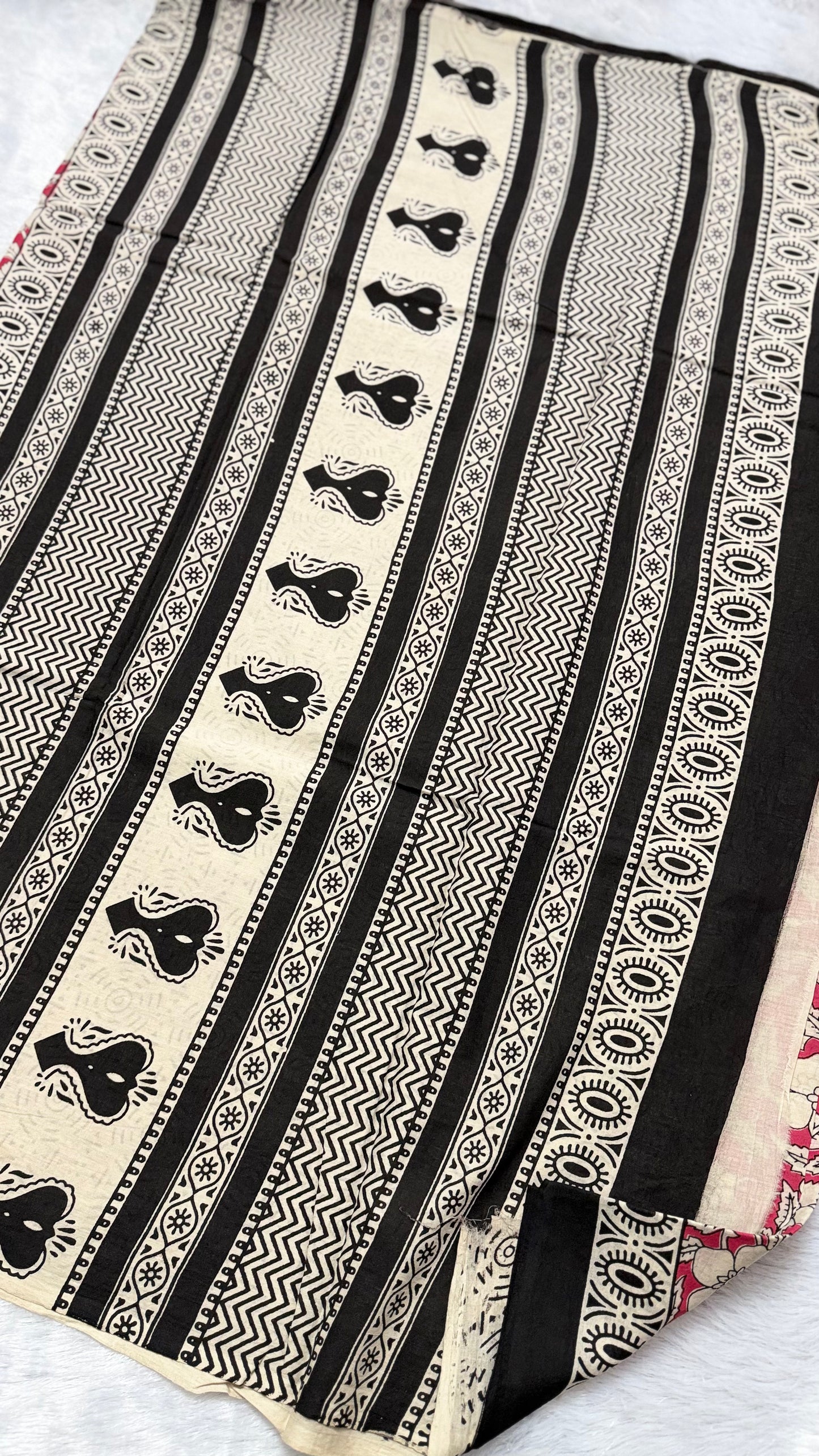 Pink Floral Hand-Block Printed Pure Jaipur Cotton