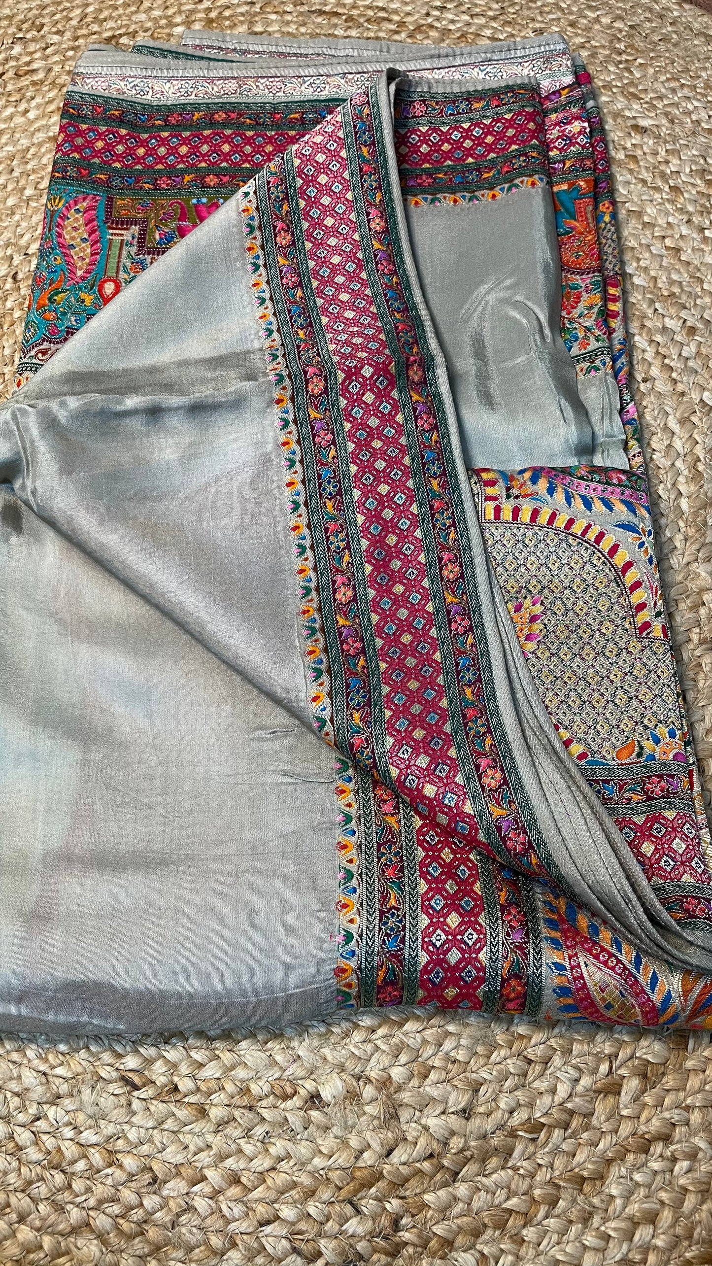 PASHMINA SILK SAREE WITH WEAVING