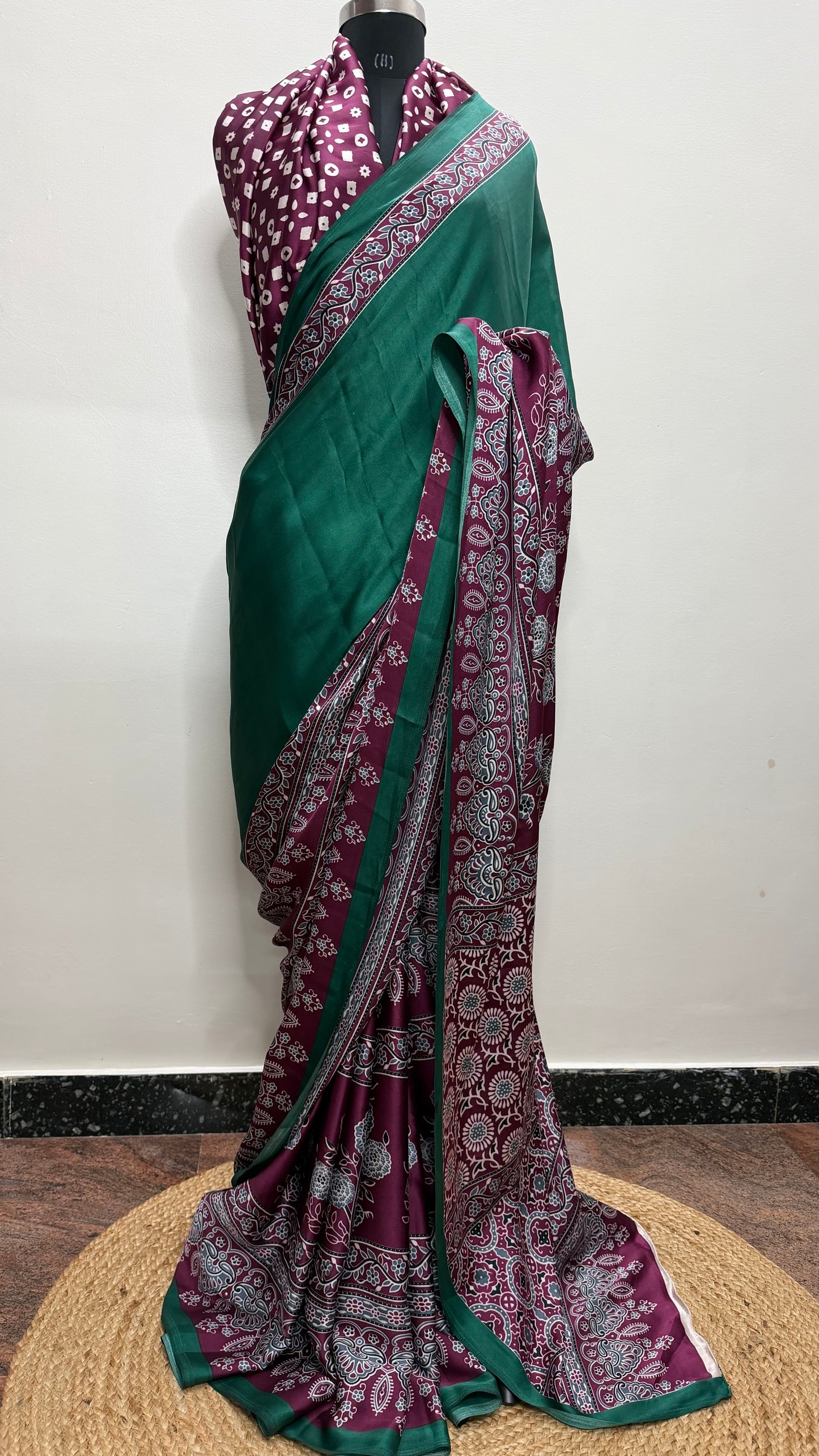Green Modal Silk Saree.