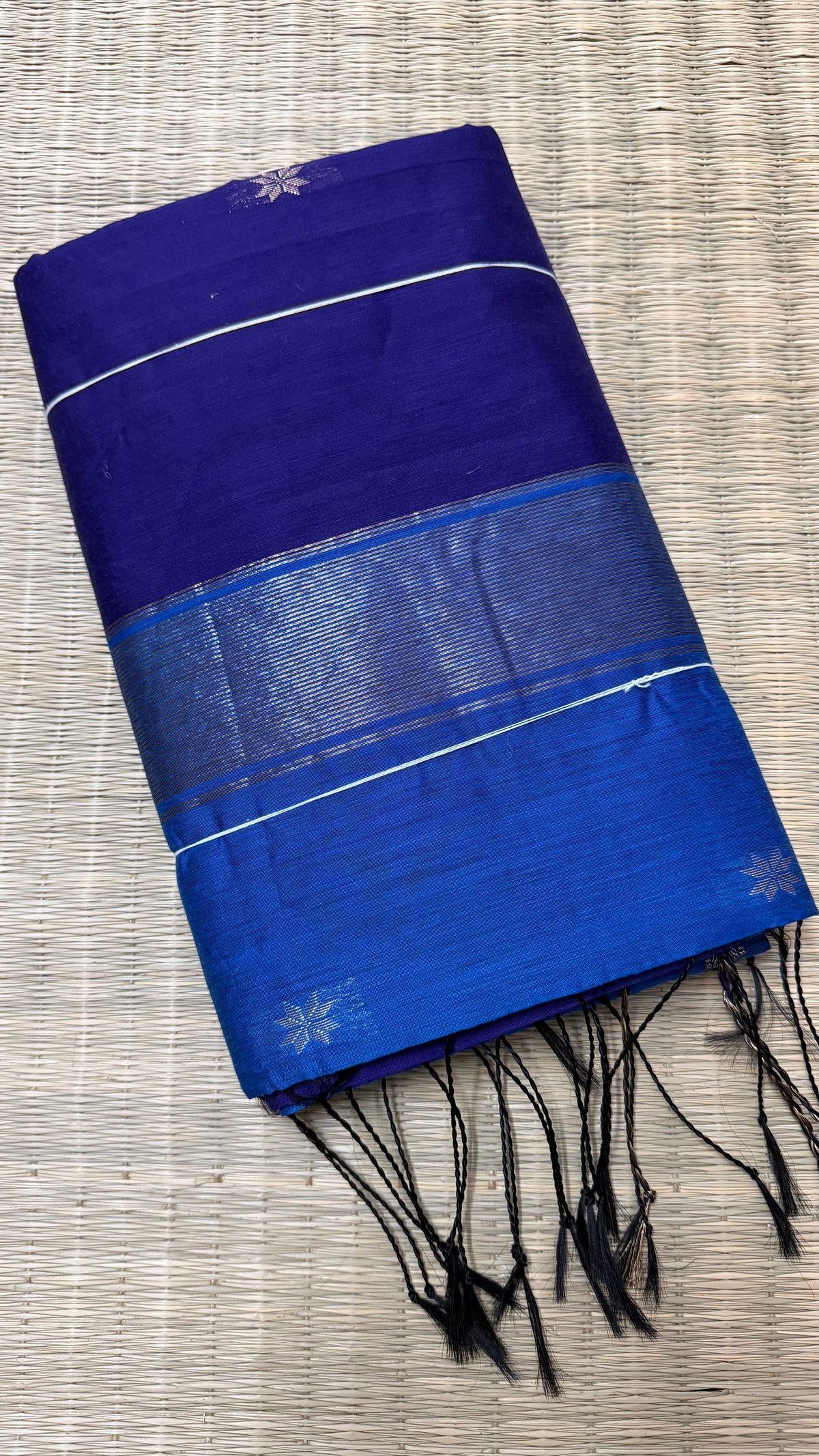 Peacock & Royal Blue Maheshwari Cotton.