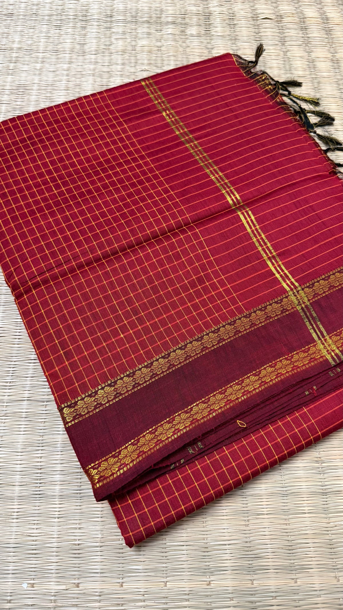 Red Aarani Cotton.