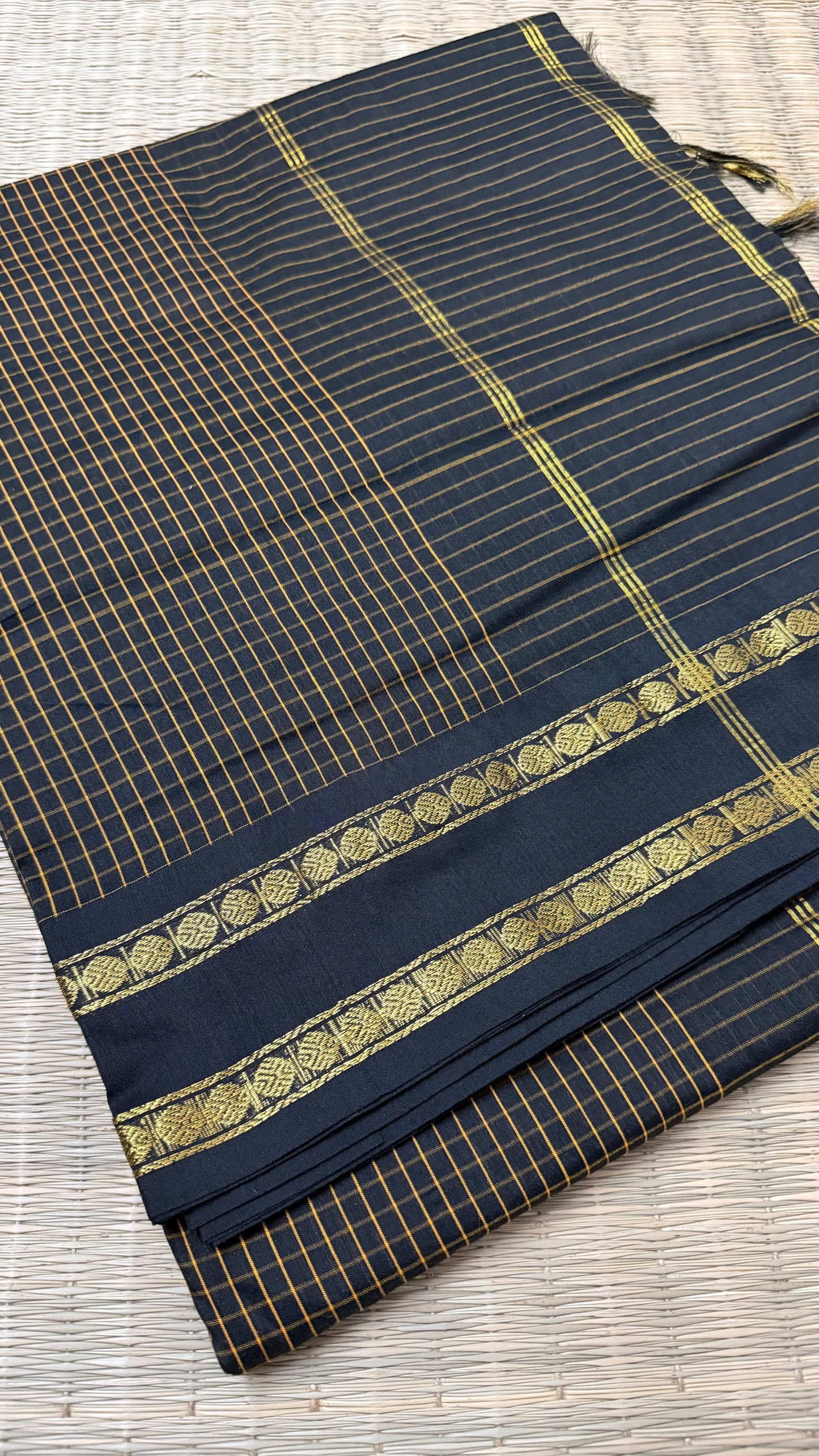 Black colour Aarani Cotton.