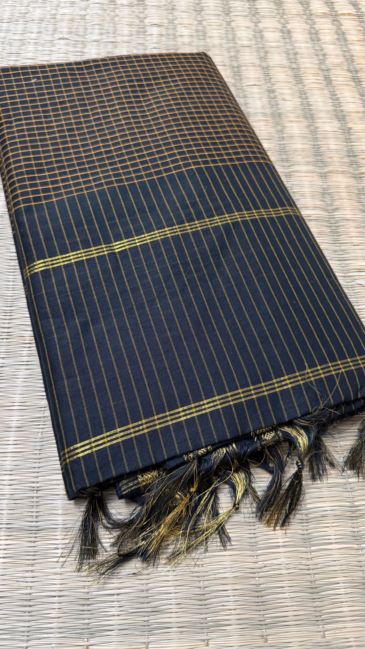 Black colour Aarani Cotton.