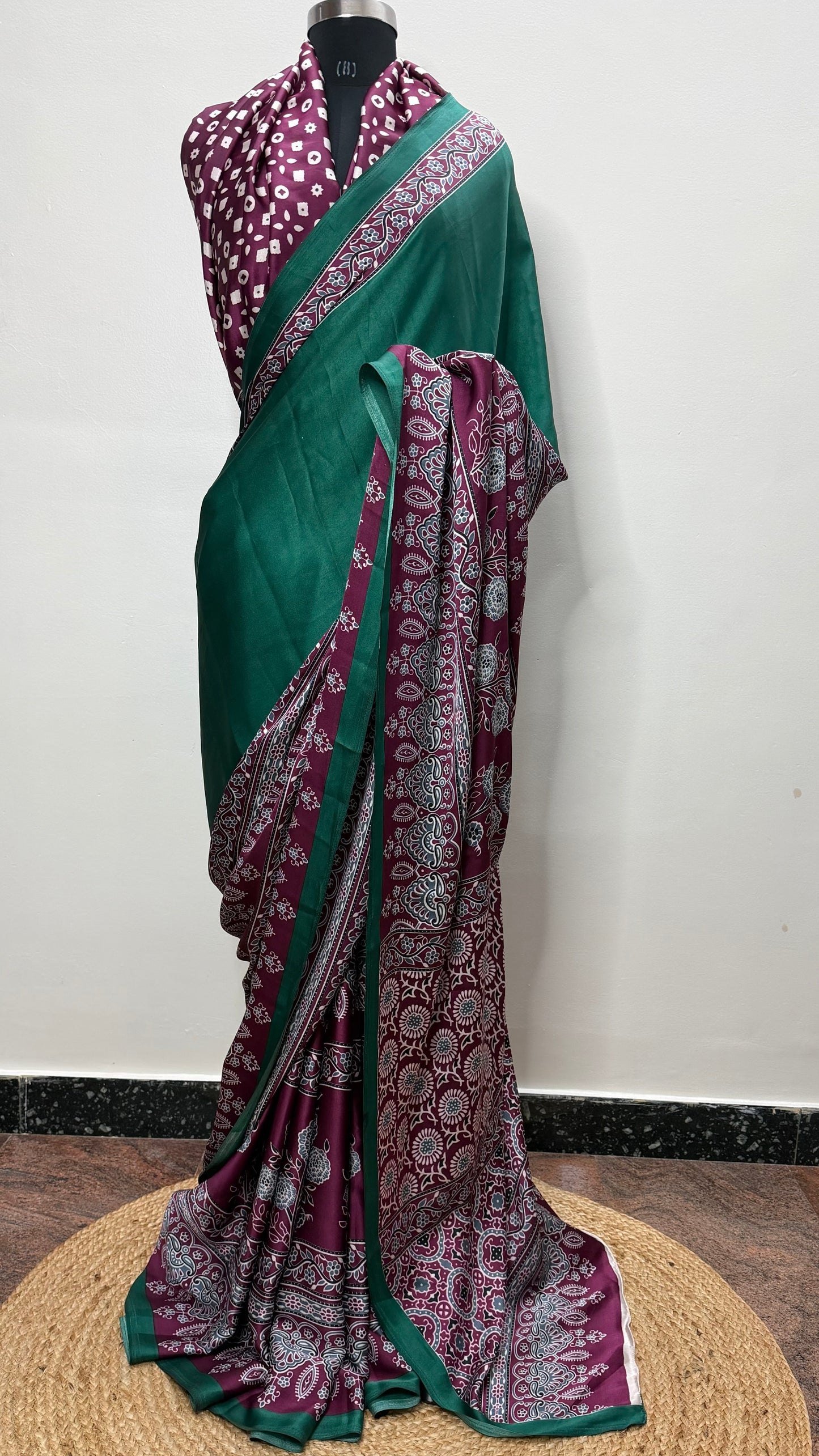 Green Modal Silk Saree.