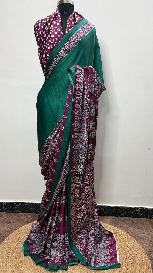 Green Modal Silk Saree.